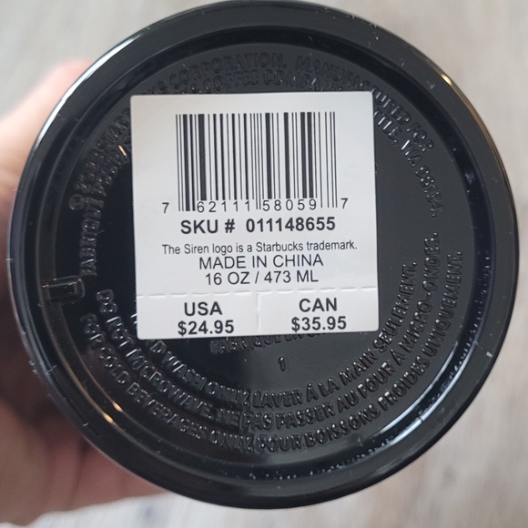 Starbucks Black Tumbler 16 oz, New With Tags - Picture 3 of 8